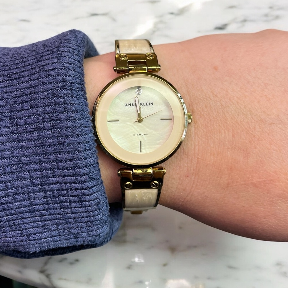 Anne Klein Women's Diamond Accent Watch Gold Neutral Ladies Wrist Watch‎